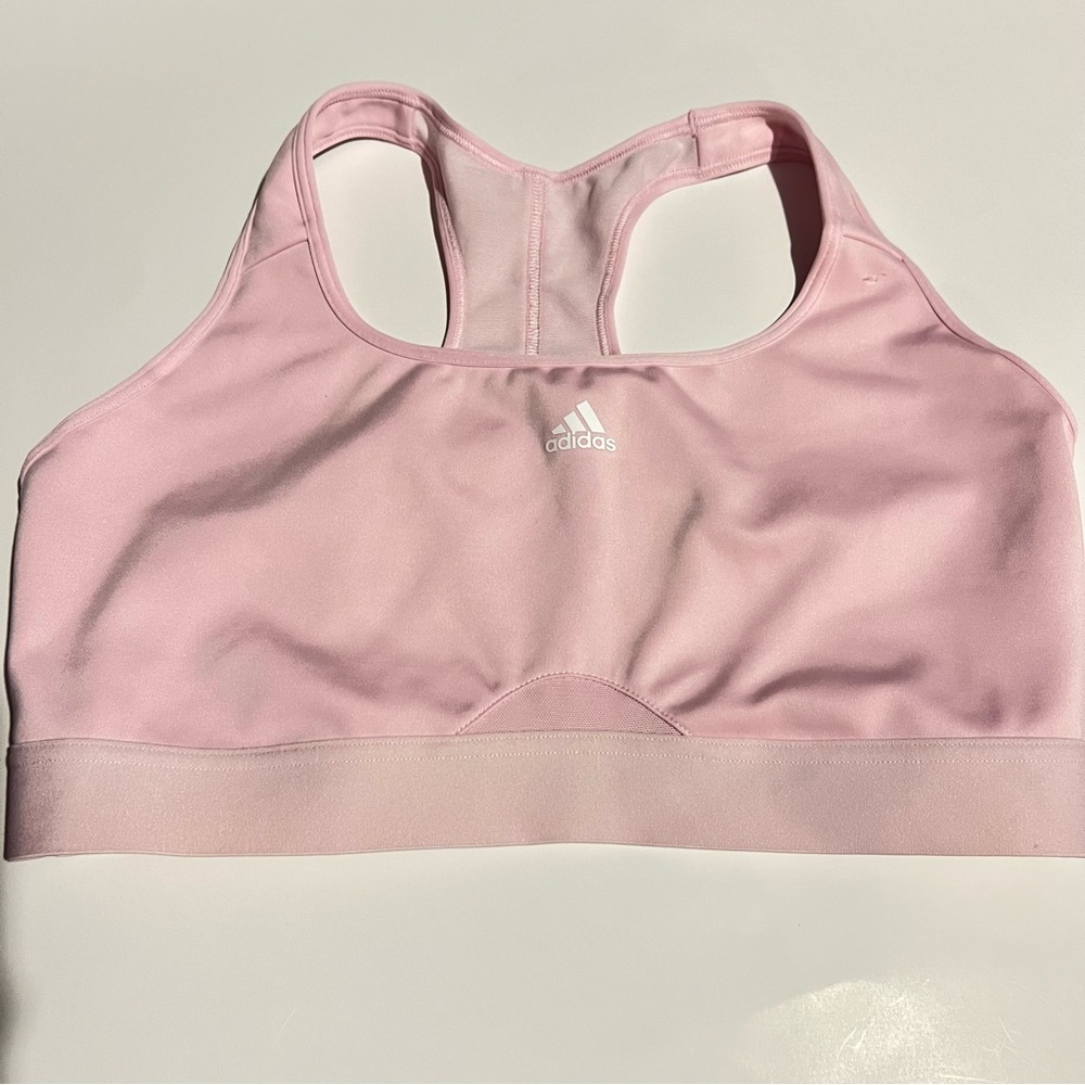 Adidas pink sports bra size large